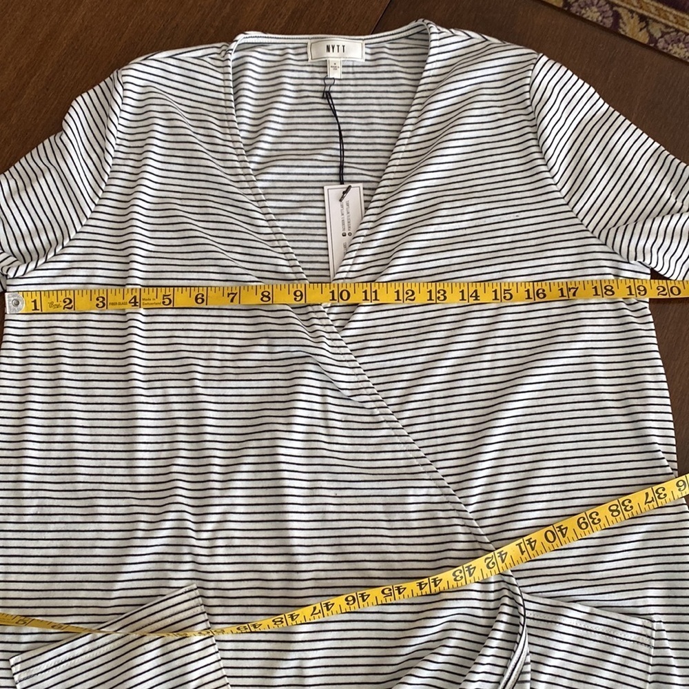 NYTT Striped Open Front Waterfall Cardigan Size Medium NWT - Picture 5 of 6